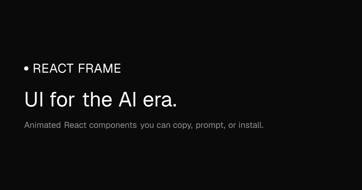 @reactframe preview